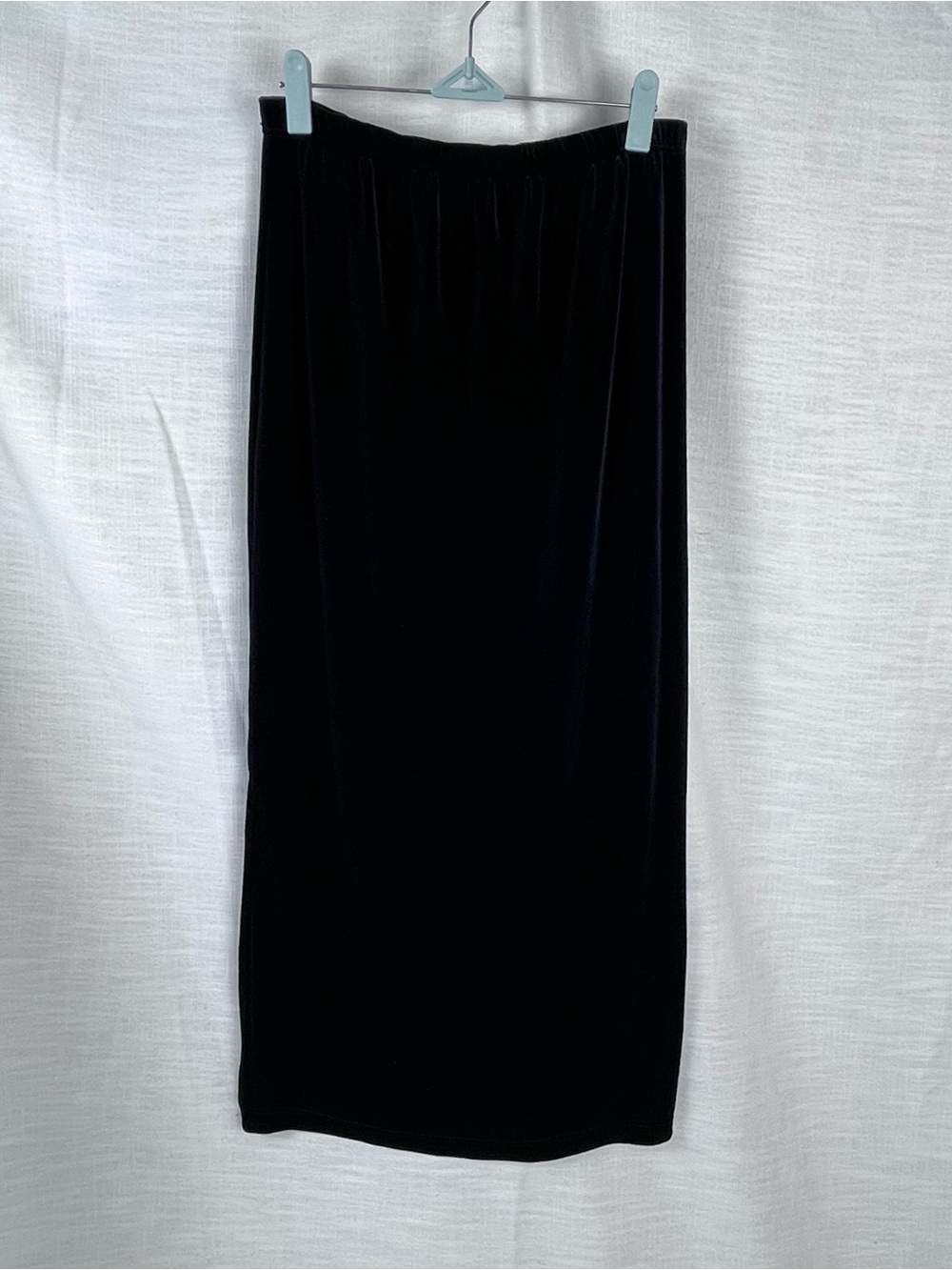 Vintage Briggs New York Black Velvet Midi Skirt Size S Slit